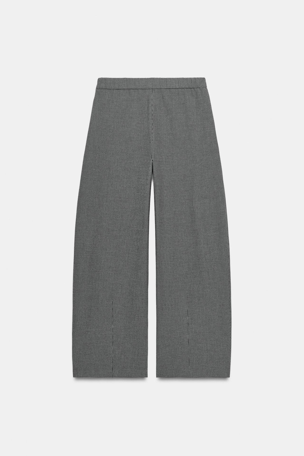 ZARA БРЮКИ BARREL СО СКЛАДКАМИ, ЧЕРНЫЙ/ЭКРЮ