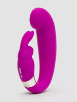 Лиловый вибратор Mini G-Spot Curve Vibe с клиторальным зайчиком (Цвет: лиловый)