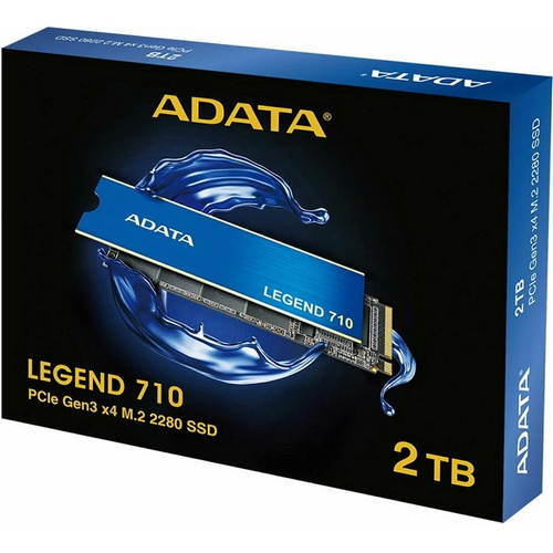 Жесткий диск SSD M.2 2Tb ADATA Legend 710, 2400/1800MBs, 150000 IOPS, TLC 3D NAND, 2280, PCI-E 4.0 x4 (ALEG-710-2TCS)