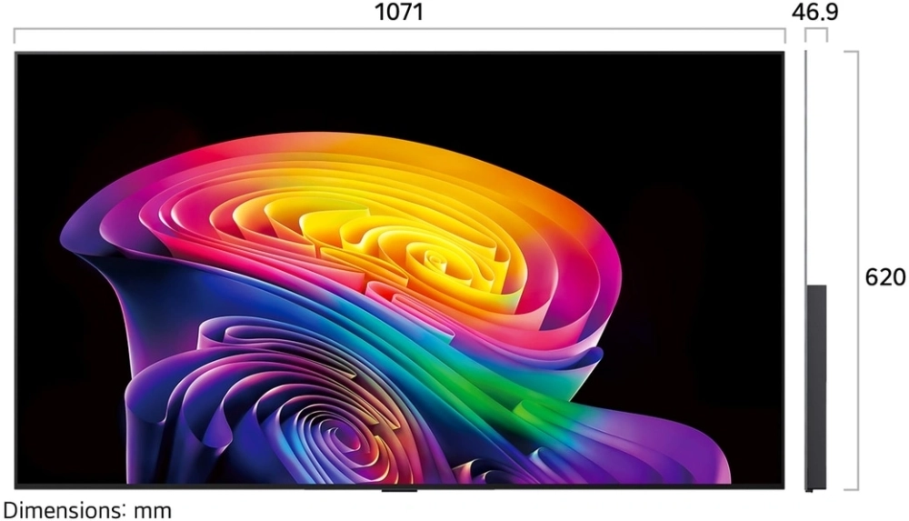 Телевизор OLED LG 48" OLED48C6RLA.ARUG черный/серебристый 4K Ultra HD 120Hz DVB-T DVB-T2 DVB-C DVB-S2 USB WiFi Smart TV
