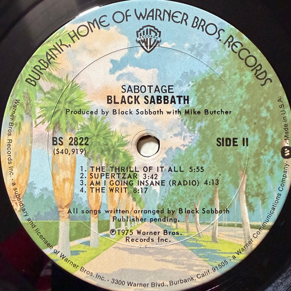 Black Sabbath ‎– Sabotage (США 1975г.)