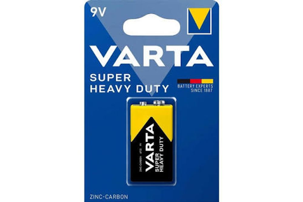 Батарейка Varta SUPER Heavy Duty  Крона 6F22 Shrink 1 9V