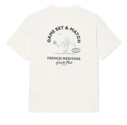 Мужская теннисная футболка Lacoste Ultra Dry Tennis Heritage Graphic - white