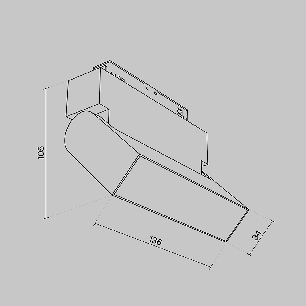 Магнитный трековый светильник Maytoni BASIS TR013-2-10W3K-W