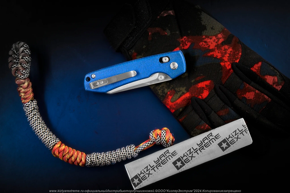 Нож Vosteed Raccoon CB сталь 14C28N Satin рукоять Blue Micarta