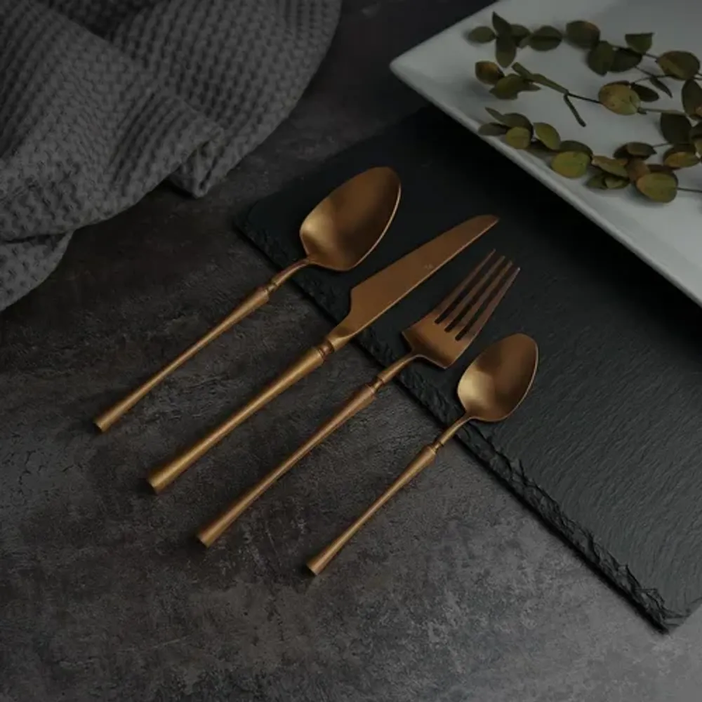 Ложка чайная 15 см матовая цвет медь PVD 1920-Copper P.L. [12]