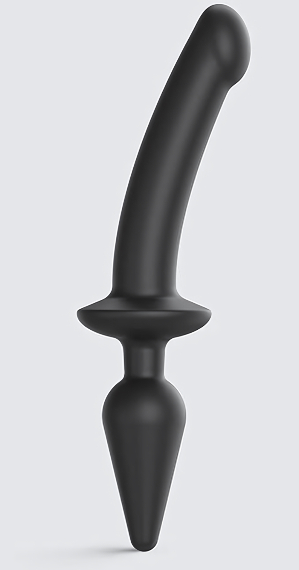 Черный двусторонний фаллоимитатор Strap-On-Me Dildo Plug-In Switch size L (Цвет: черный)