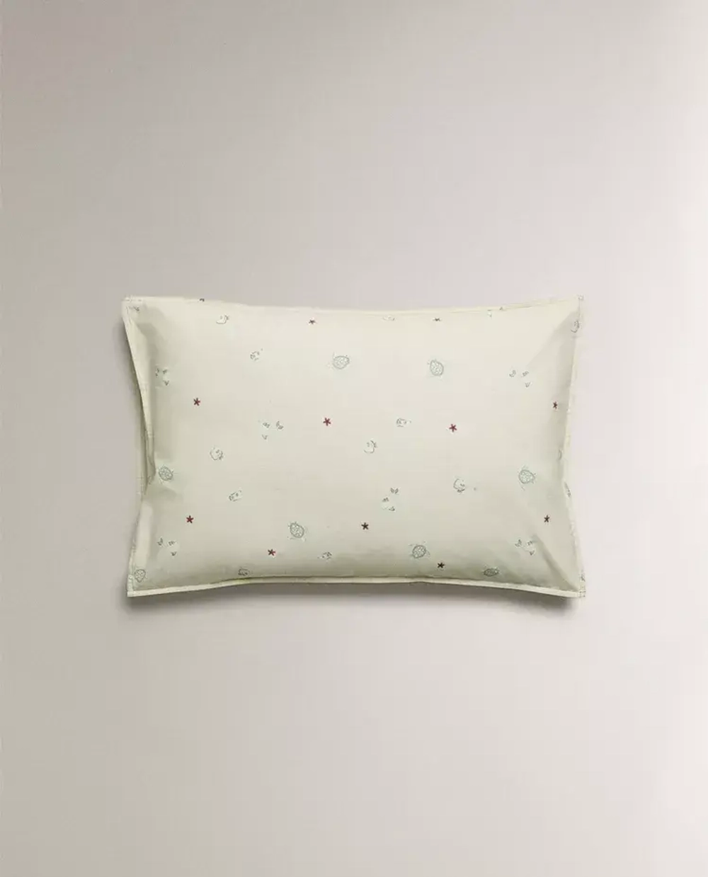 ZARA HOME ДЕТСКАЯ НАВОЛОЧКА С ПРИНТОМ, СВЕТЛО-ЗЕЛЕНЫЙ