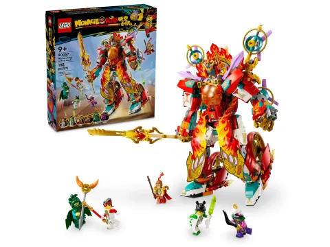 Конструктор LEGO Monkie Kid 80057 Боевой робот Нежы "Огненное кольцо"