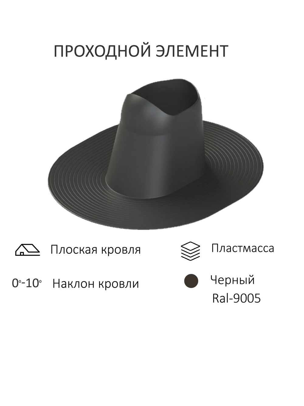 Комплект активной вентиляции: Вентиляционный выход изолированный D125/160 утепленный высота H=500 мм, проходной элемент для плоской кровли ТП-187, турбодефлектор Ø 160 мм