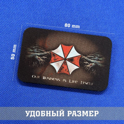 Патч цветной Umbrella Сorp Resident evil 8х5 см, с липучкой