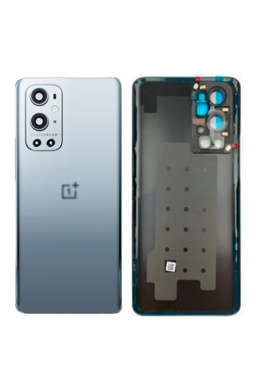 Задняя крышка для OnePlus 9 Pro серебряная (Morning mist) со стеклом камеры
