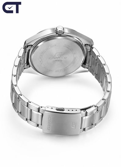 CASIO EFV-160D-7AVDF EDIFICE мужские наручные часы — компактная стальная модель со светлым циферблатом