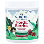 Nordic Naturals, мультивитамины Nordic Berries, для детей от 3 лет, со вкусом вишни и ягод, 120 жевательных таблеток
