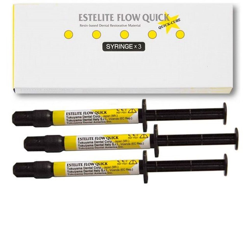 Estelite Flow Quick Набор (3шпр.*3,6гр.) (A2,A3,A3.5), Эстелайт Флоу Квик, жидкотекучий пломбиров.