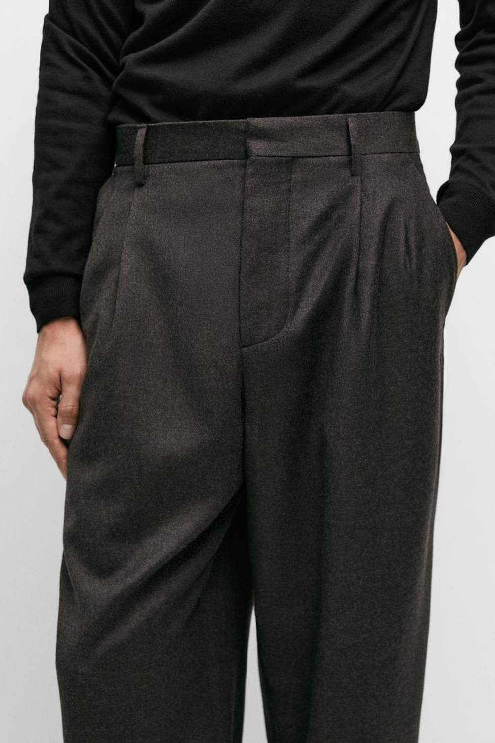 Massimo Dutti Костюмные брюки из 100% шерсти, коричневый