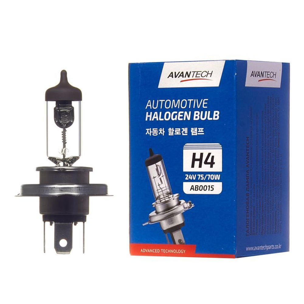 Лампа головного света Avantech H4 (HB2) 24V 75/70W AB0015