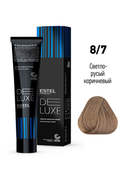 ESTEL De Luxe краска-уход для волос, 8/7 светло-русый коричневый, 60 мл