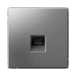 Розетка компьютерная RJ45, кат. Systeme Electric ArtGallery Сталь GAL000986