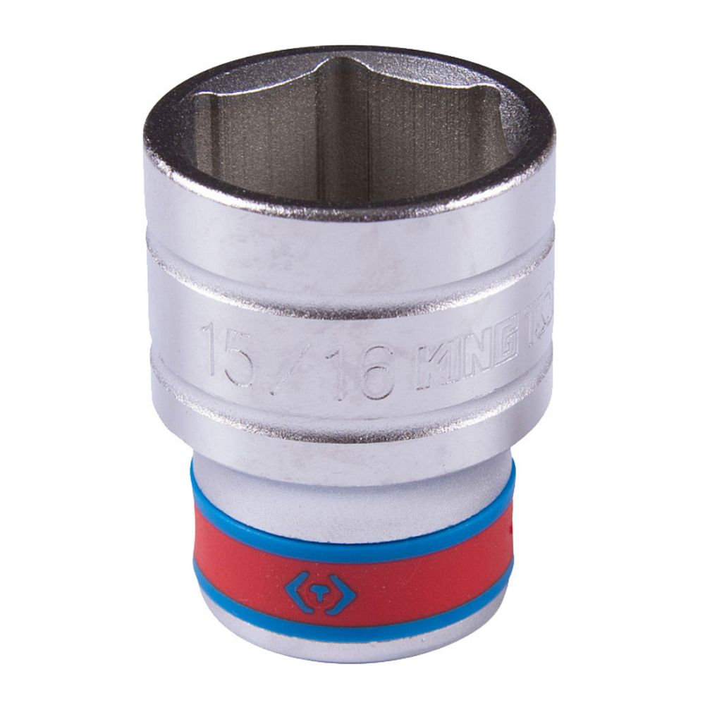 KING TONY (433530S) Головка торцевая стандартная шестигранная 1/2", дюймовая 15/16"