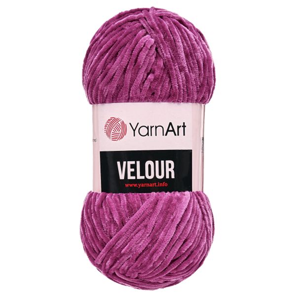 Пряжа YarnArt (ЯрнАрт) Velour / уп.5 мот. по 100 г, 170м, 855 пурпурный