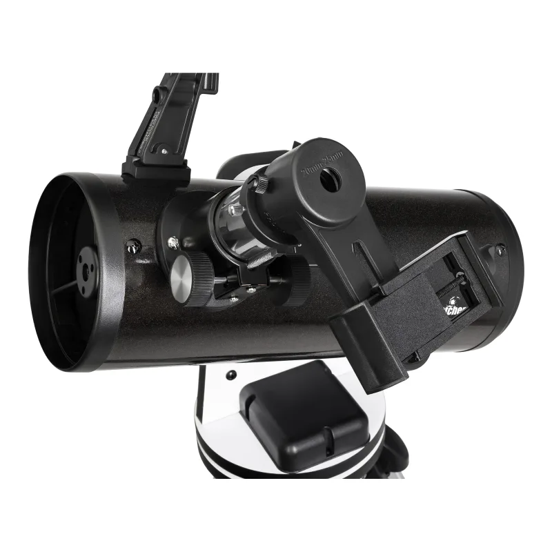 Телескоп Sky-Watcher N100 mini Virtuoso GTi, настольный - труба с адаптером для смартфона, вид сверху