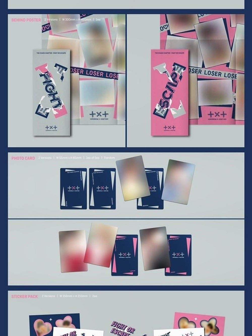 Альбом TXT - The Chaos Chapter: FIGHT OR ESCAPE 2nd Album Repackage RANDOM Version