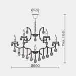Подвесная люстра MODELUX premium ML.7003.16P