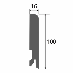 Плинтус МДФ ламинированный Лука Пл 100-10МДФ.2400.24087 дуб беленый 16x100х2400 мм