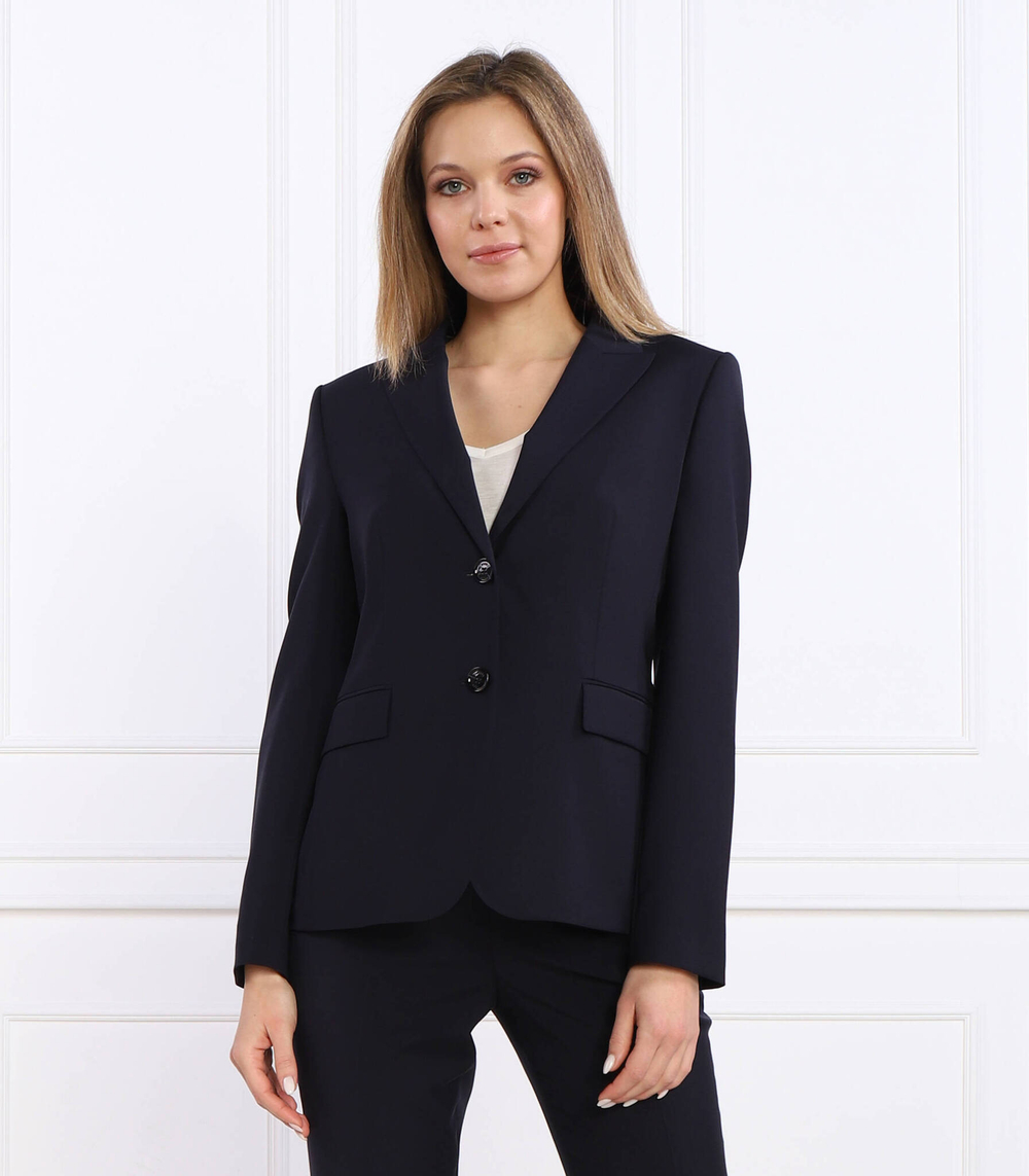 хлопковый пиджак juleah BOSS BLACK - темно-синий(50490035)