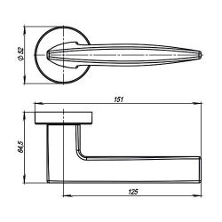 Ручка раздельная ARMADILLO SQUID URB9 MWSC-33 Итальянский тисненый /42373/