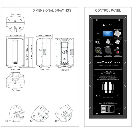 FBT PROMAXX 112A двухполосная Вт