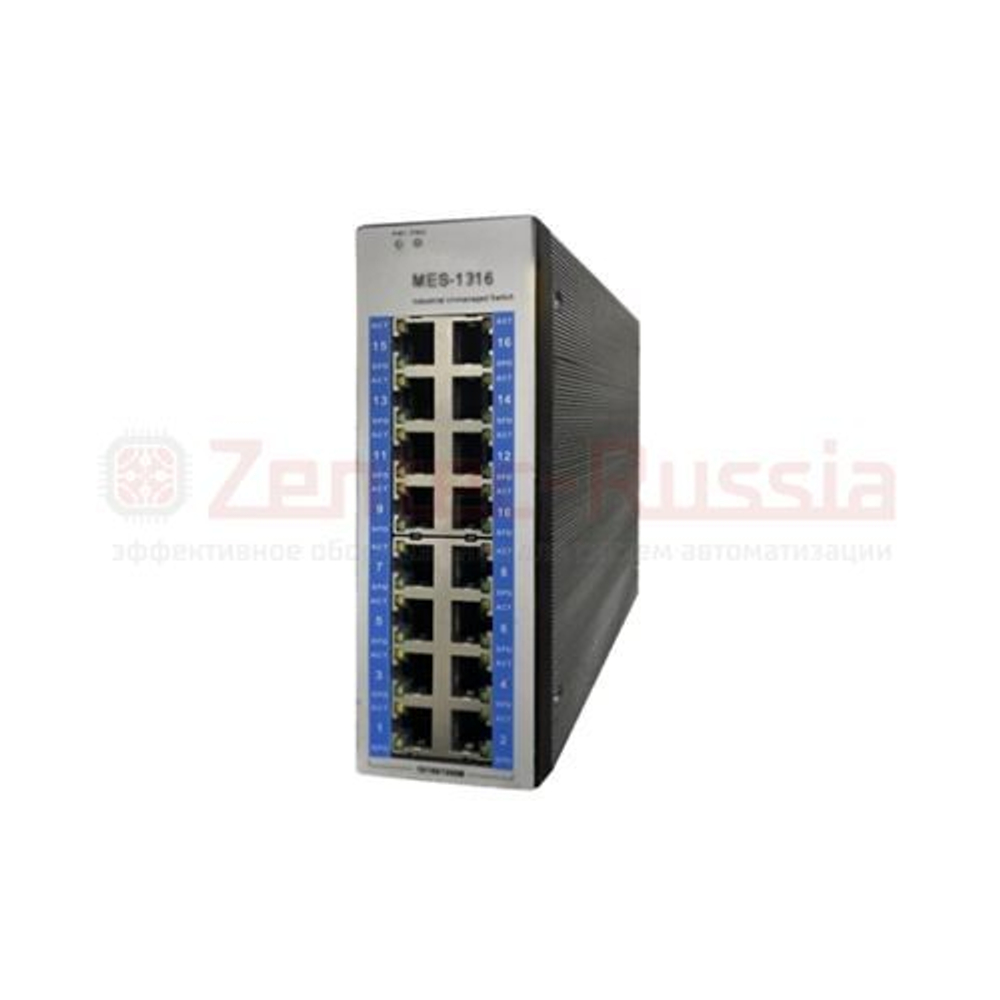 MES-1316 неуправляемый промышленный сетевой PoE коммутатор, 16 Ethernet портов 16*GE Copper