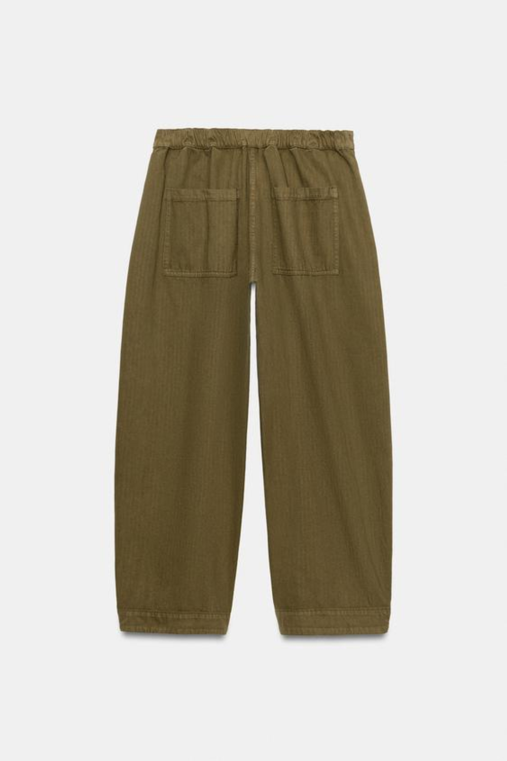ZARA БРЮКИ BARREL — ZW COLLECTION, ХАКИ