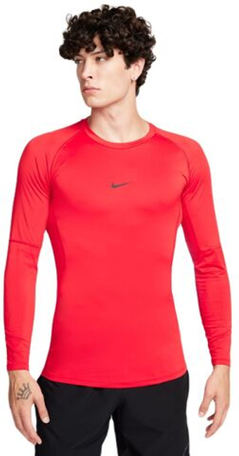 Компрессионка  Nike Pro Dri-FIT Tight Long-Sleeve фитнес Top - красный