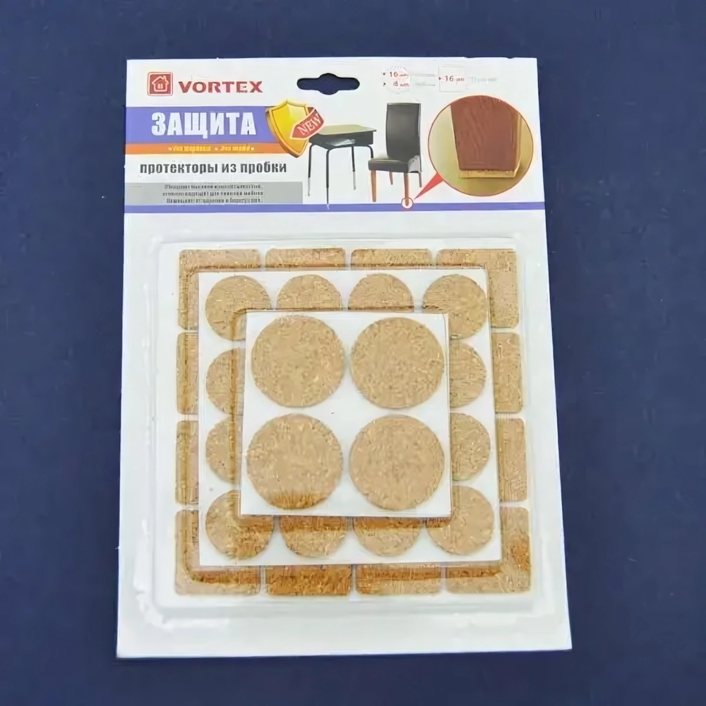 Протекторы износостойкие из пробки 25x25mm VORTEX