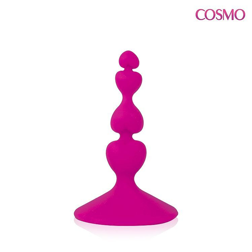 Ярко-розовый анальный стимулятор COSMO - 8 см.