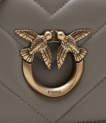Кожаная сумка через плечо love click mini Pinko - серый(100067 A136)