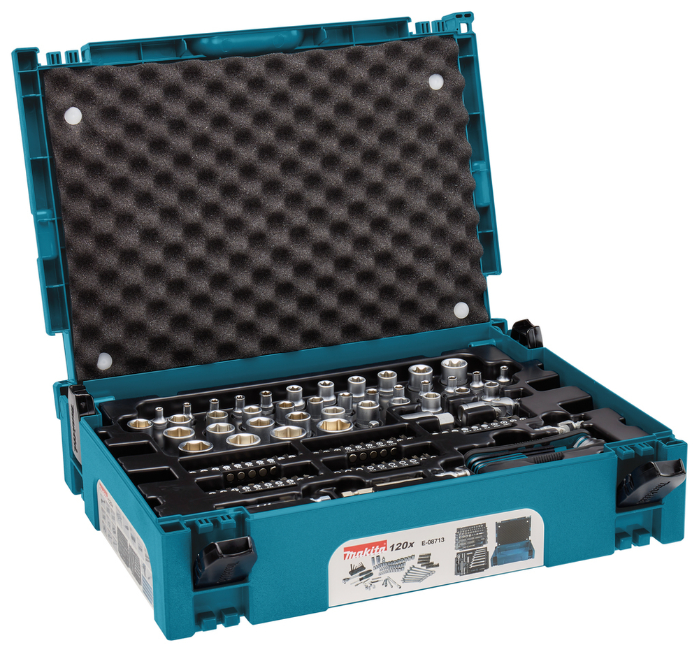 Набор ключей, головок, бит 120 шт. Makita E-08713