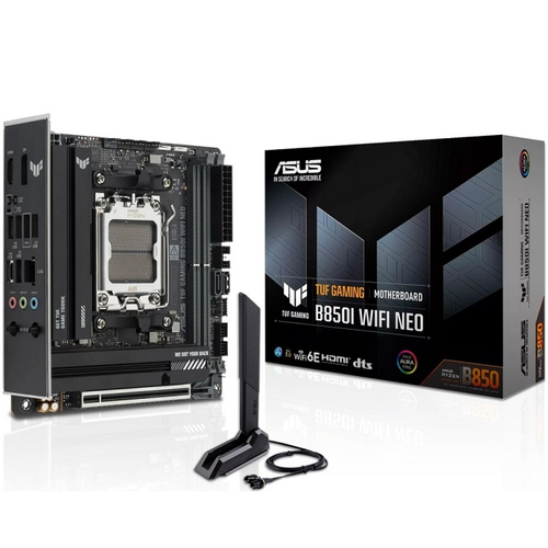 Материнская плата ASUS TUF GAMING B850I WIFI NEO (AM5/AMD B850/2xDDR5/PCI-Ex16/2xM.2/SB/Wi-Fi/BT/GLAN/DP/HDMI/Mini-ITX)
