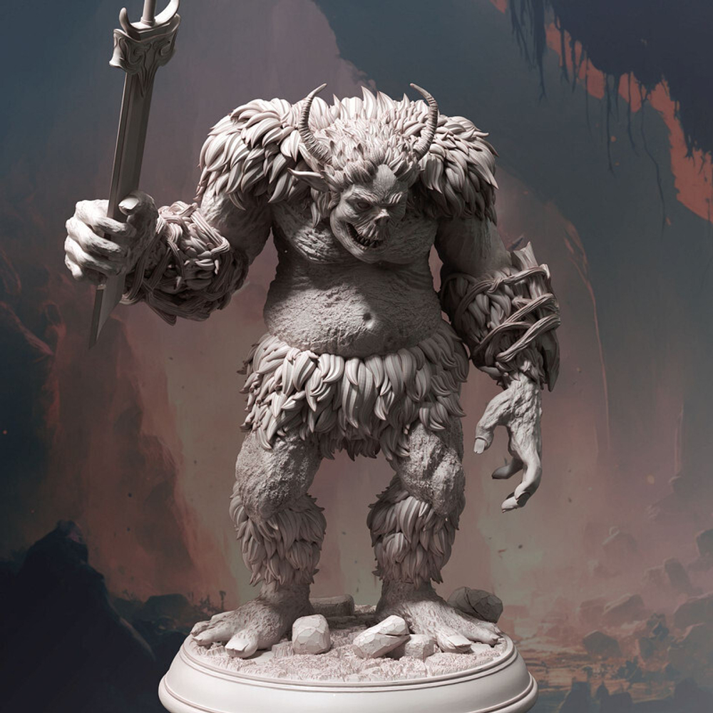 Лесной тролль Монстр миниатюра для dnd, днд, pathfinder, фентези, Настольная игра, НРИ, Варгейм, РПГ