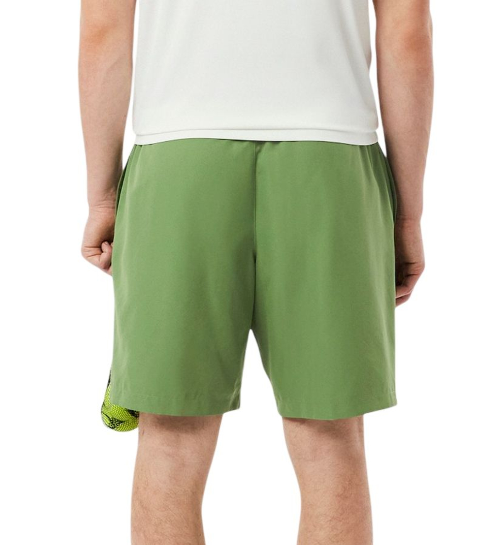 Мужские теннисные шорты Lacoste Lightweight Diamond Taffeta - green