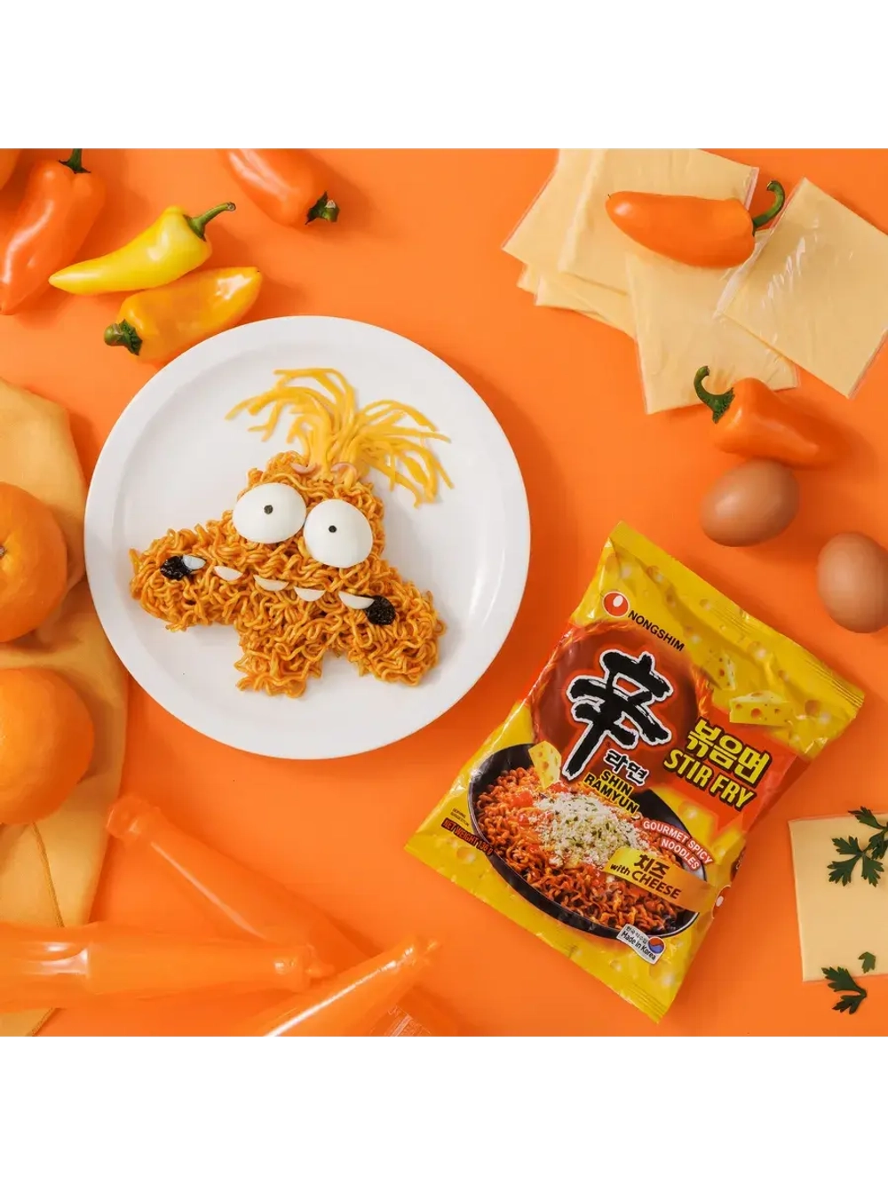 Лапша жареная с сыром Shin Ramyun Stir Fry 136 г * 3 шт