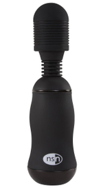 Чёрный вибромассажёр для эрогенных зон BoomBoom Power Wand - 18 см.
