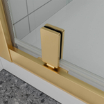 Душевая дверь Veconi Ottimo P30 G, 700x1900, золото брашинг, стекло матовое