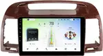 Магнитола для Toyota Camry 30 2001-2006 (рамка дерево 1) - Teyes CC4L монитор 9" IPS, Android 14, Быстрая, Snapdragon 662, CarPlay, 4G SIM-слот