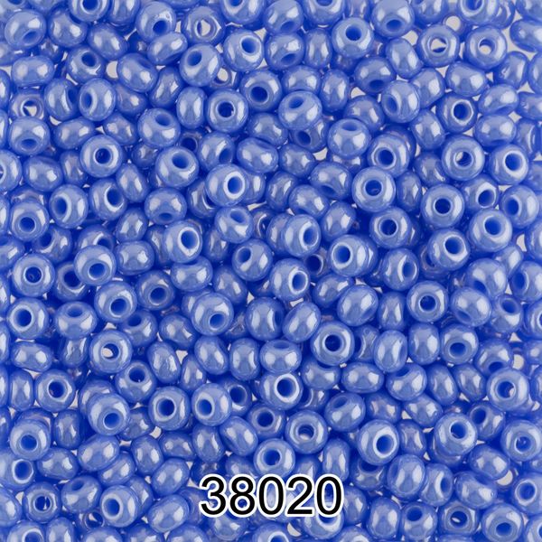 Бисер Preciosa 10/0 (2.3 мм), 500 г, 38020 (Ф045) голубой