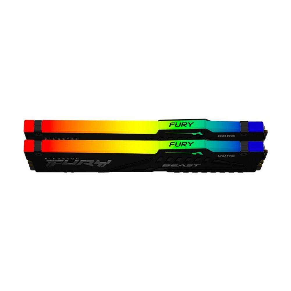 Оперативная память Kingston 32GB U-DIMM DDR5, 5600МГц, CL36 (Kit of 2) FURY Beast Black EXPO RGB