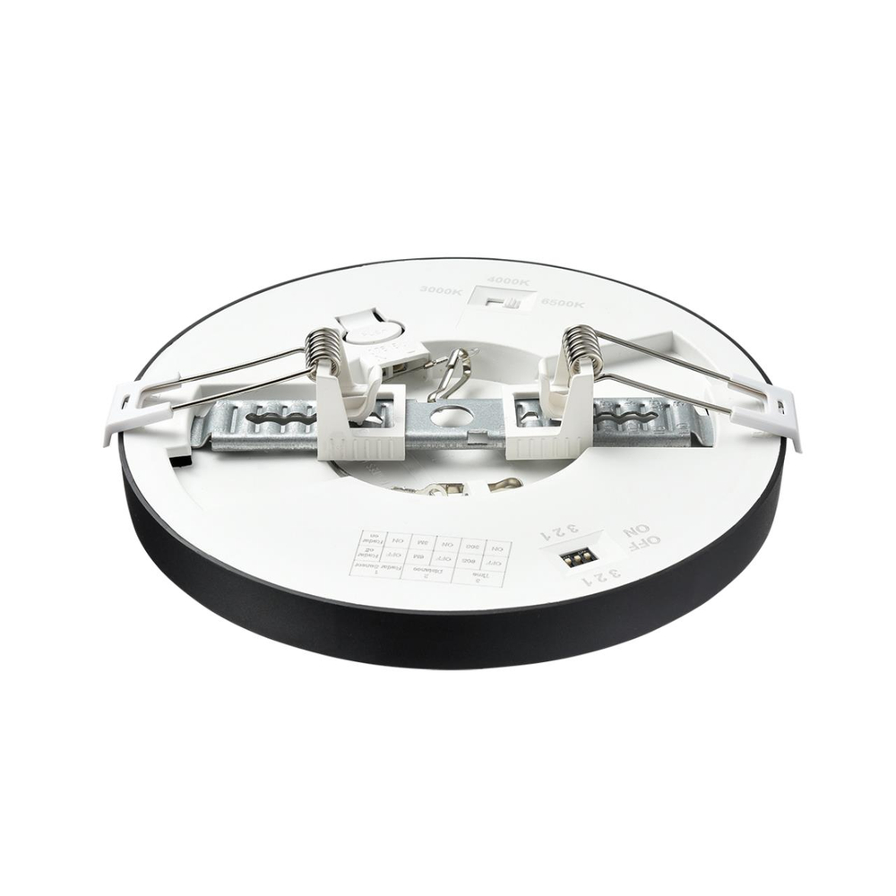 7788/12L MITRA LED SN 537 Светильник пластик/белый/черный LED 12Вт 3000/4000/6500К D170 IP44 CCT/датчик движения NEBULA BLACK