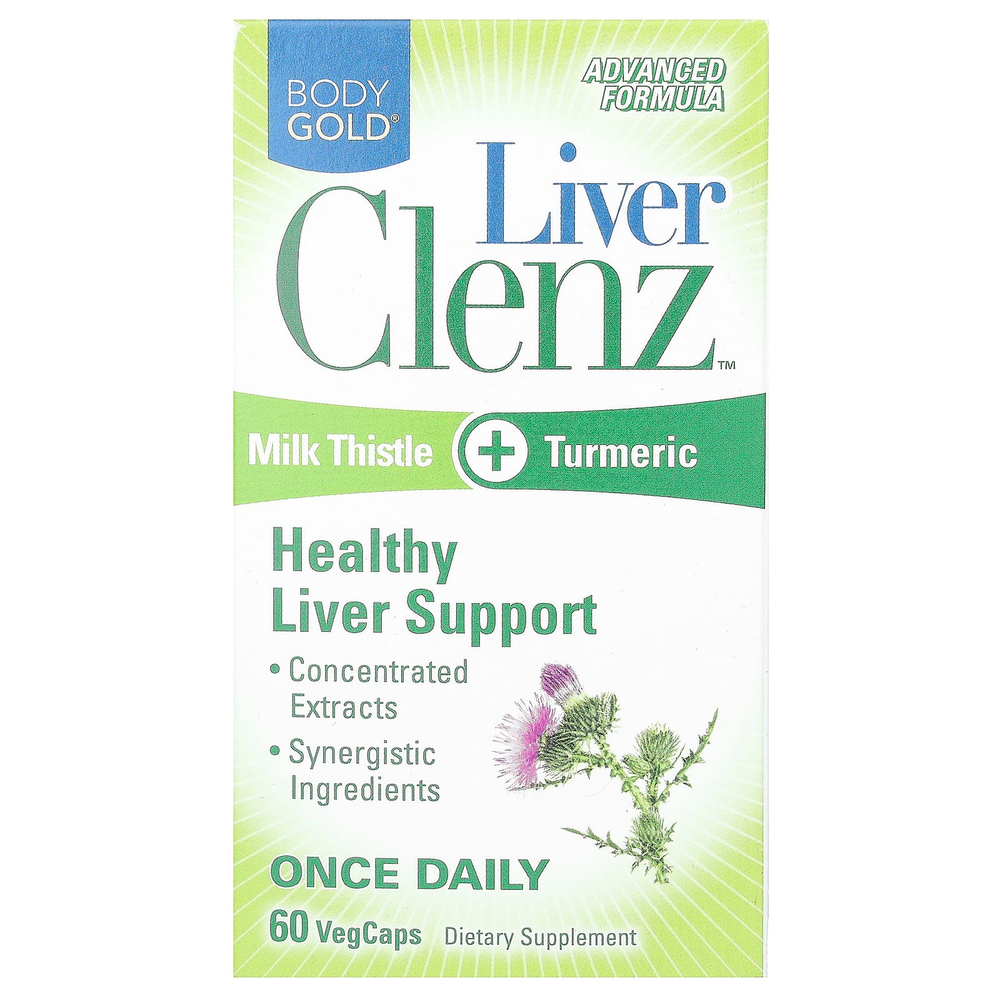 BodyGold, Liver Clenz, 60 растительных капсул